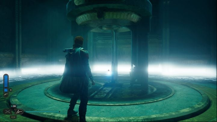 In the new room, the essence will be unveiled, and you can collect the main prize for solving the puzzles of this dungeon - the Recuperation perk - Jedi Survivor: The Chamber of Connection on Koboh - Puzzles - Star Wars Jedi Survivor guide