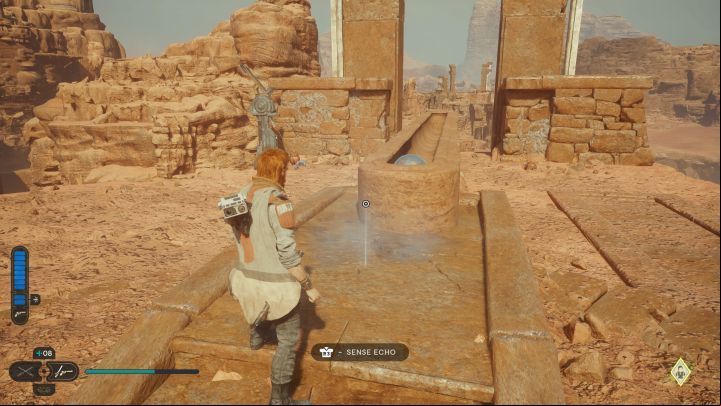 This echo is found on the top level of the ruins, next to a ball track used in the puzzle - Jedi Survivor: Path of Conviction on Jedha - a list of secrets - Jedha - Star Wars Jedi Survivor guide