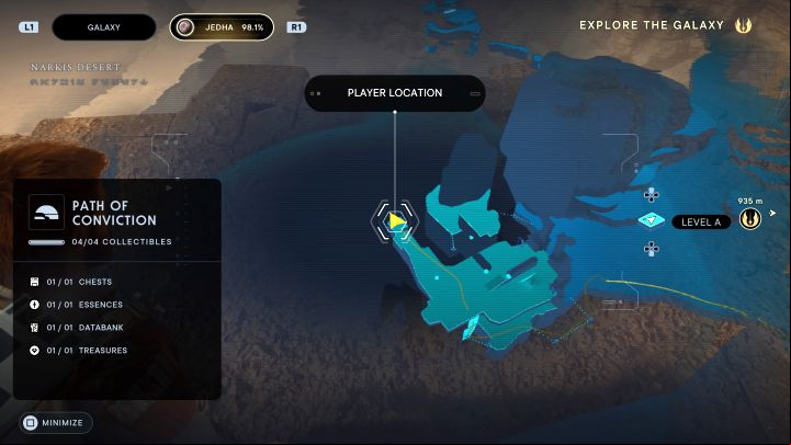 The Jedha Scroll is hidden in the vase in screenshot 1 - you must break it - Jedi Survivor: Path of Conviction on Jedha - a list of secrets - Jedha - Star Wars Jedi Survivor guide