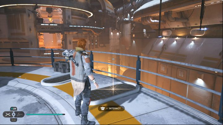 During the ride, you must let go and jump down onto a ing platform - Jedi Survivor: Automated Forge on Shattered Moon - list of secrets - Shattered Moon - Star Wars Jedi Survivor guide
